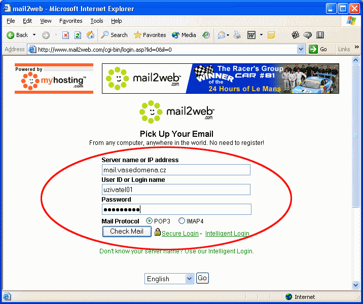 okno www.mail2web.com